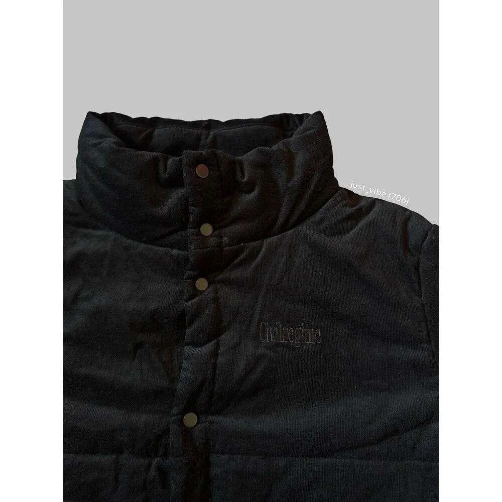 Civil Regime Corduroy Puffer Button Up Jacket Men’s Size XL